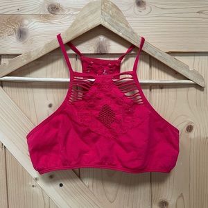 Intimately Free People Red Cutout Racerback Lounge Bra | XS